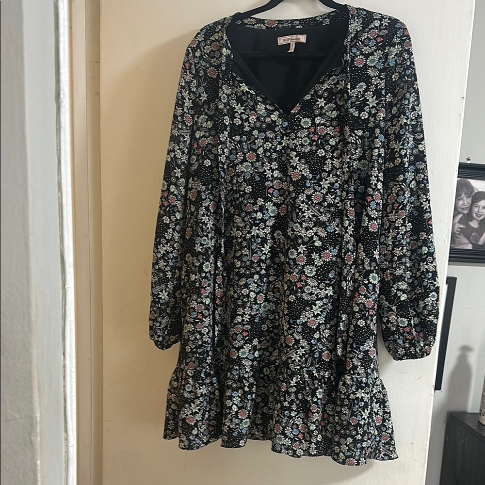 BCBGeneration Floral Long Sleeve Dress